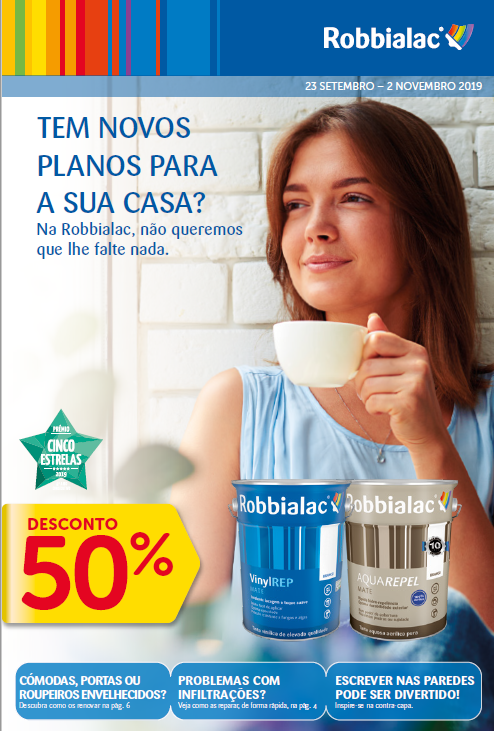 Aproveite os descontos até 50% e pinte a sua casa!